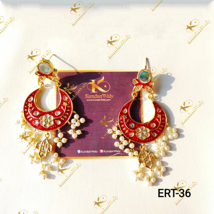 Thappa Kundan Earrings (ERT-36)