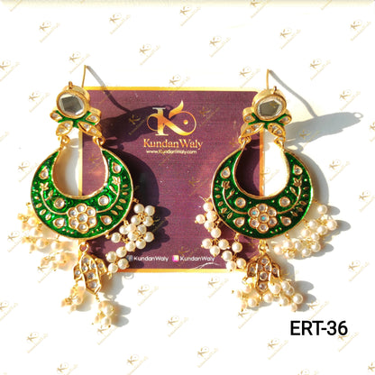 Thappa Kundan Earrings (ERT-36)