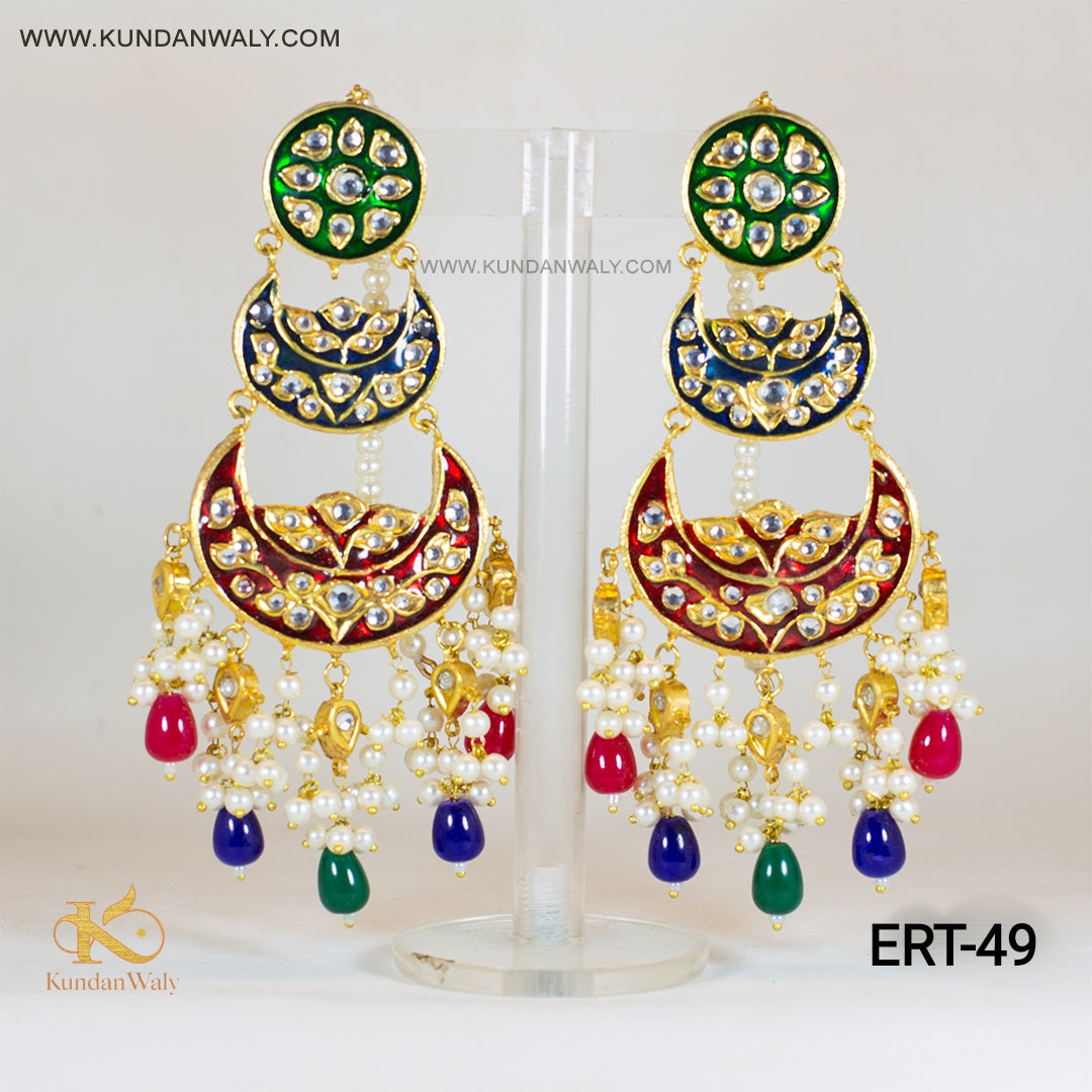 Thappa Kundan Earrings (ERT-49)