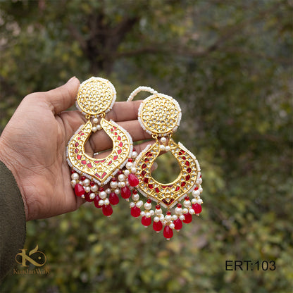 Thappa Kundan Earrings (ERT-69)