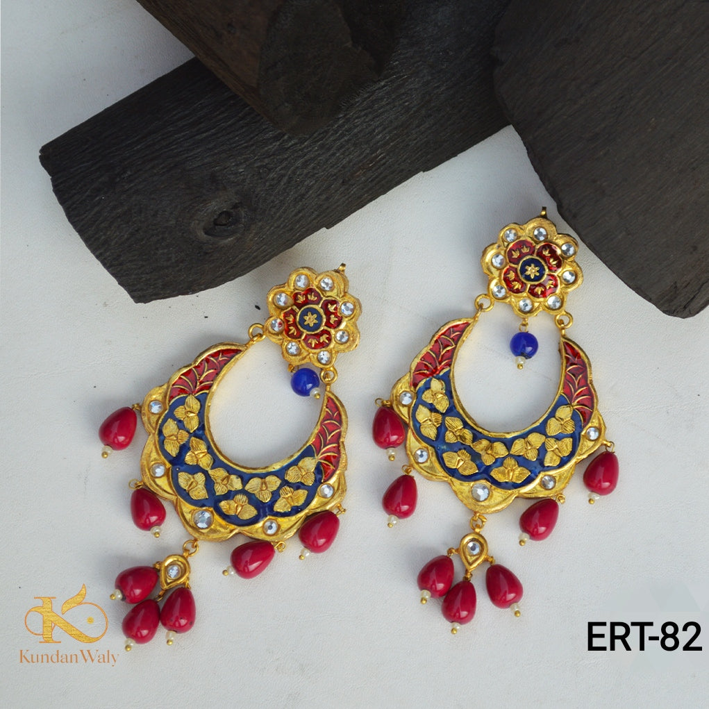 Thappa Kundan Earrings (ERT-82)