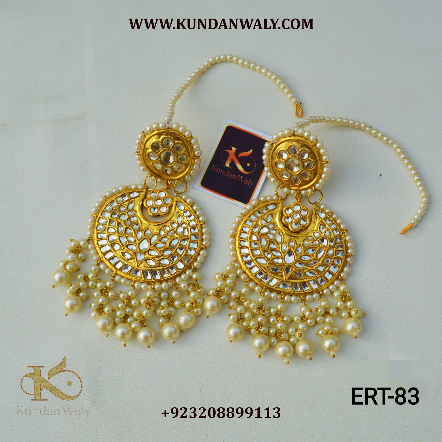 Crafted Kundan Earrings (ERT-83)