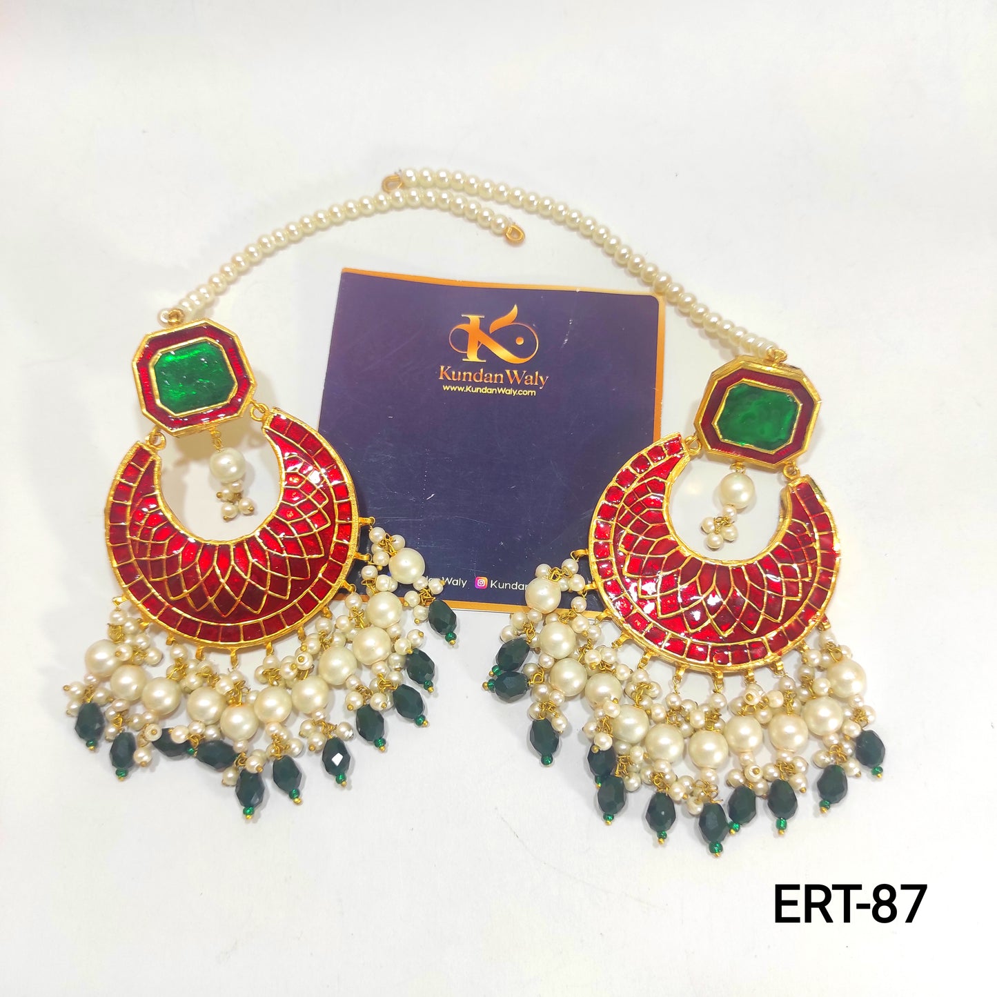 Mena Work Thapa Kundan Earrings (ERT-87)