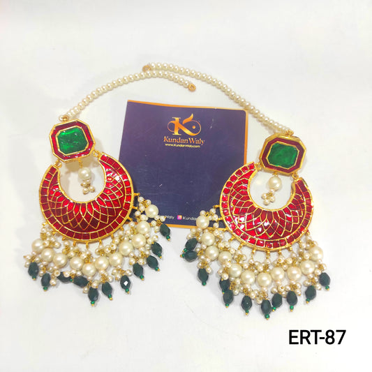 Mena Work Thapa Kundan Earrings (ERT-87)