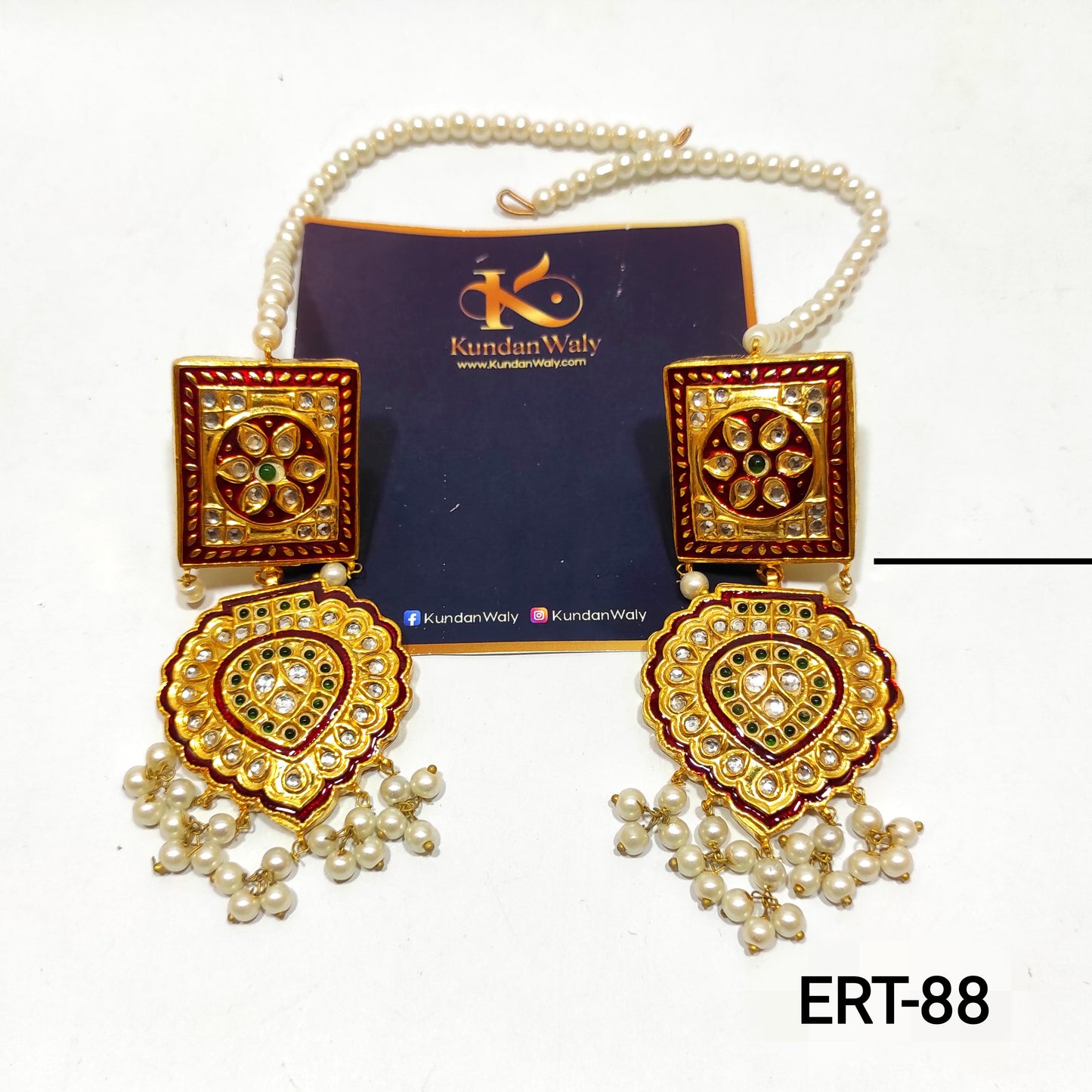 Thappa Kundan Earrings (ERT-88)